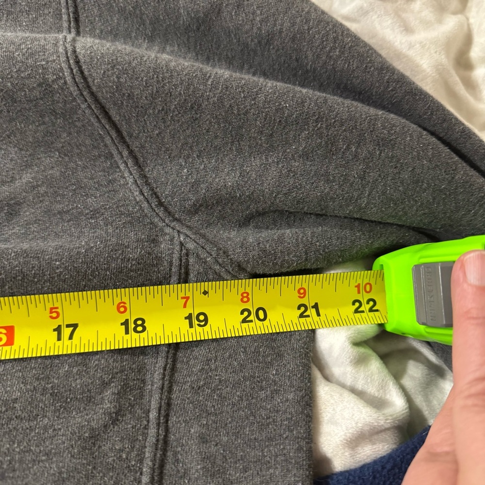 Nike Gray Hoodie White Swoosh Logo Classic Streetwear - Picture 5 of 6